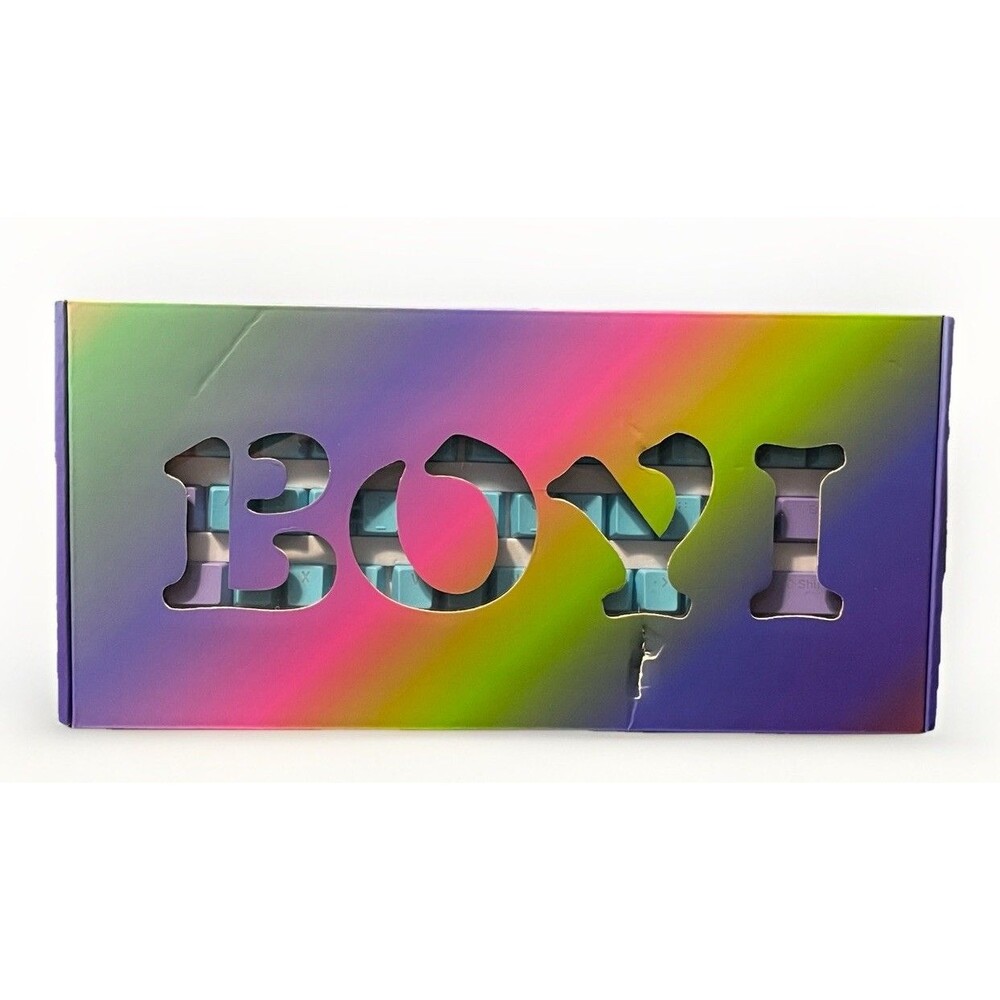BOYI Joker Shine Through Keyboard Keycaps Purple Teal Open Box New RGB
